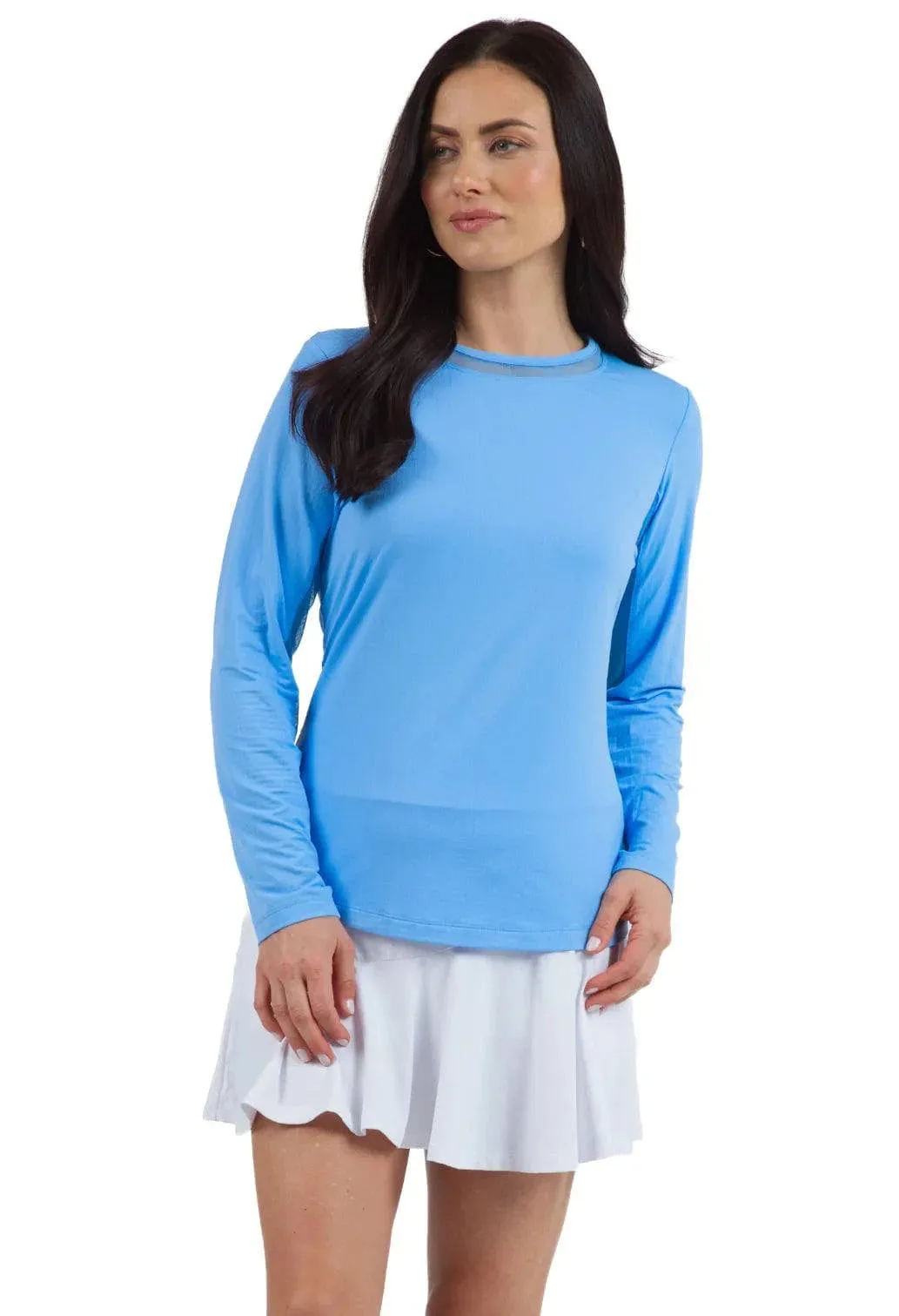 IBKUL Long Sleeve Crew Neck with Mesh