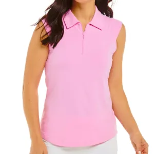 IBKUL Solid S/L Polo - Candy Pink