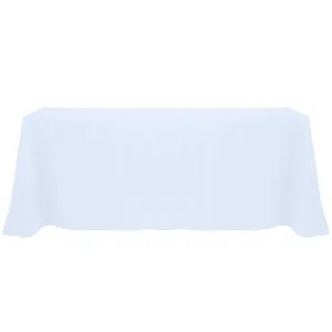 Ice Blue 90" x 132" Rectangular Poly Premier Tablecloth