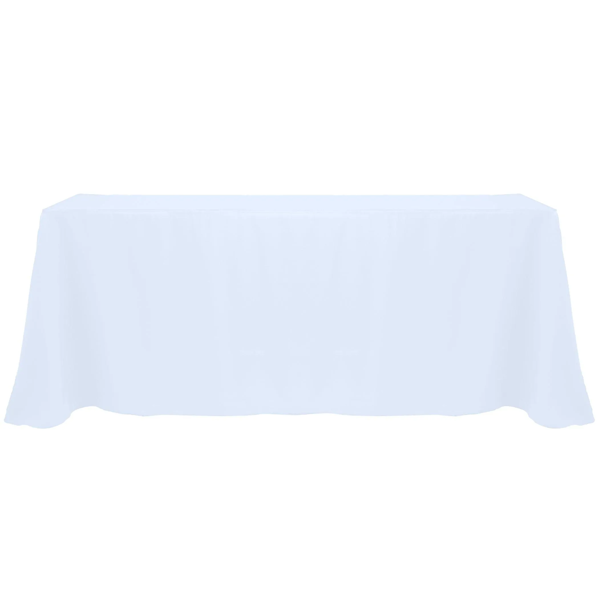 Ice Blue 90" x 132" Rectangular Poly Premier Tablecloth