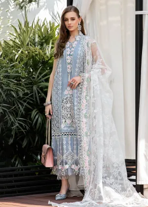 Ice Blue Embroidered Suit - Maria B Lawn Eid Collection 2023 - EL-23-10