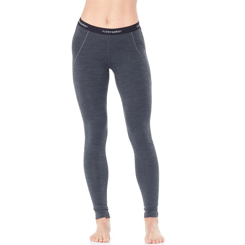 Icebreaker 260 Zone Women's Leggings - Jet Heather/Black/Snow