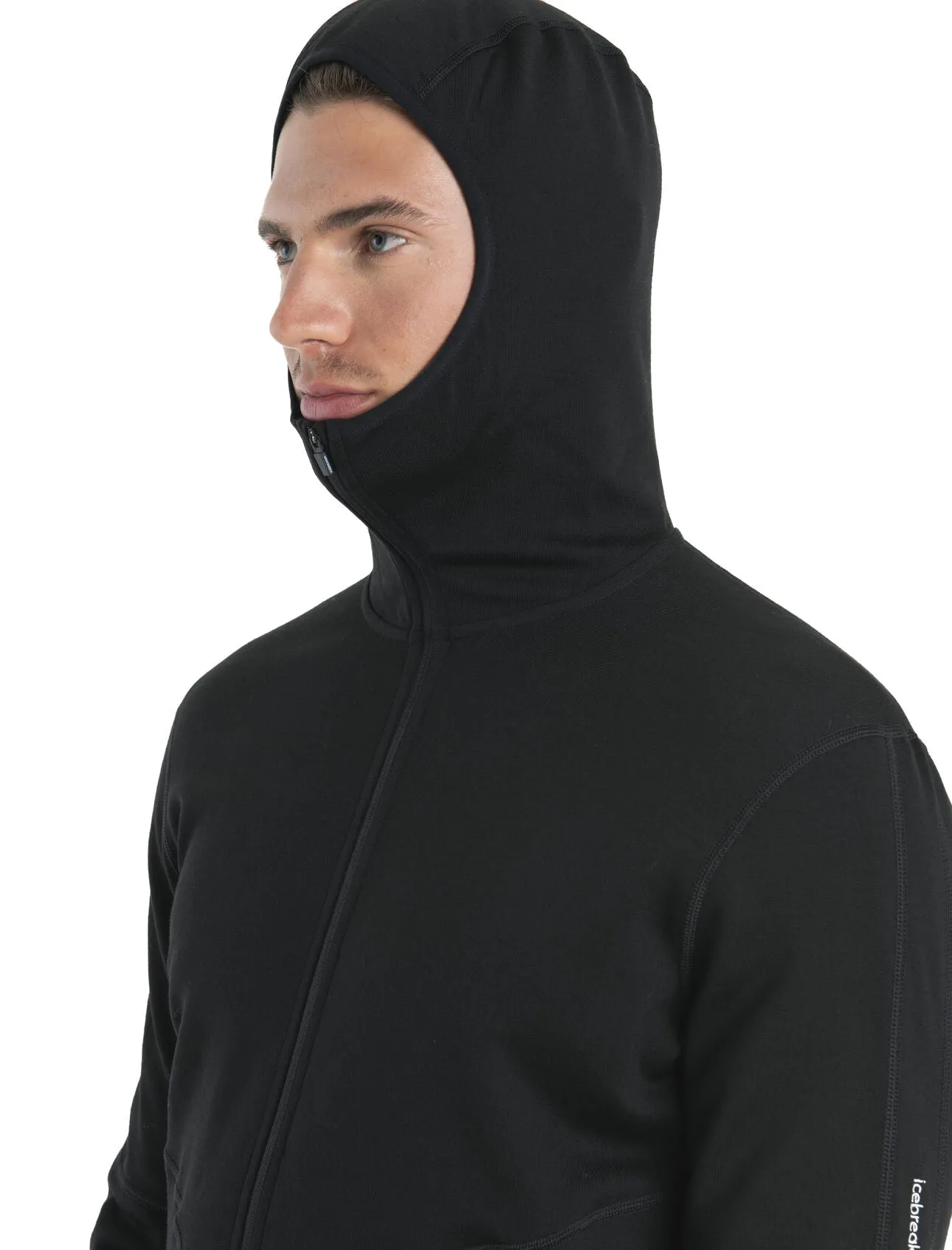 Icebreaker 560 RealFleece Elemental II LS Zip Hood Black