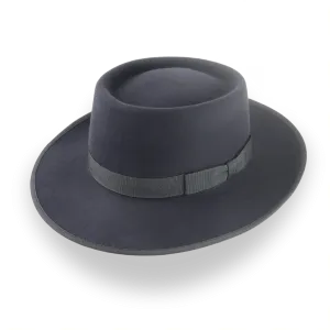 Iconic Slate Grey Fedora Porkpie Hat | The Oppenheimer