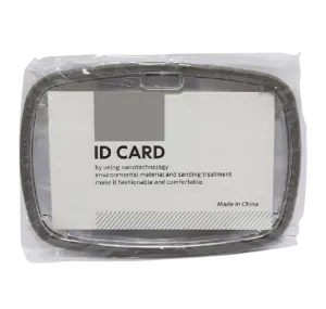 ID Card Holder Gray with Rubber