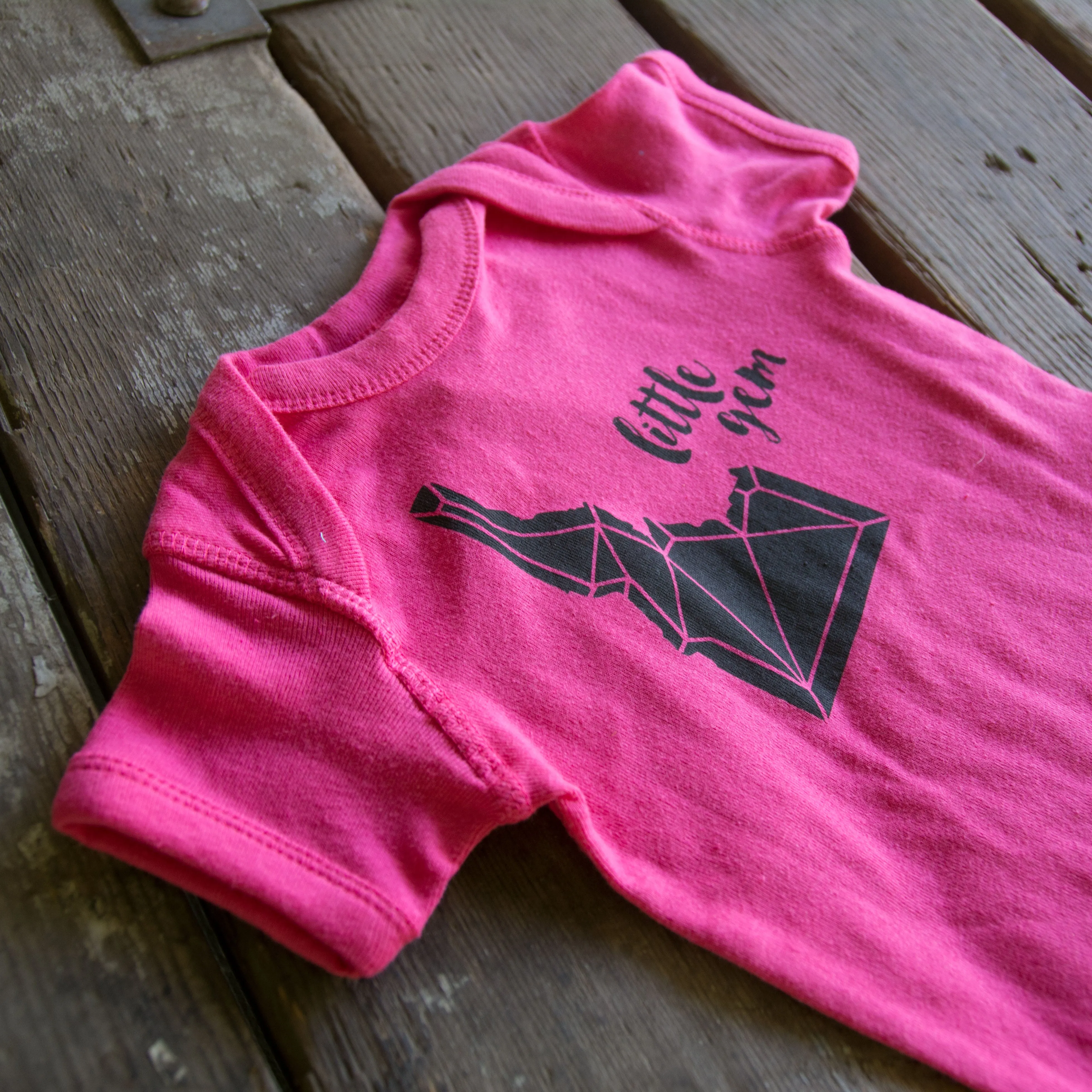 Idaho Gem Onesie, eco-friendly waterbased inks