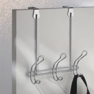 iDesign 11 in. L Chrome Silver Steel Medium Classico Over-the-Door 3-Hook Rack 1 pk