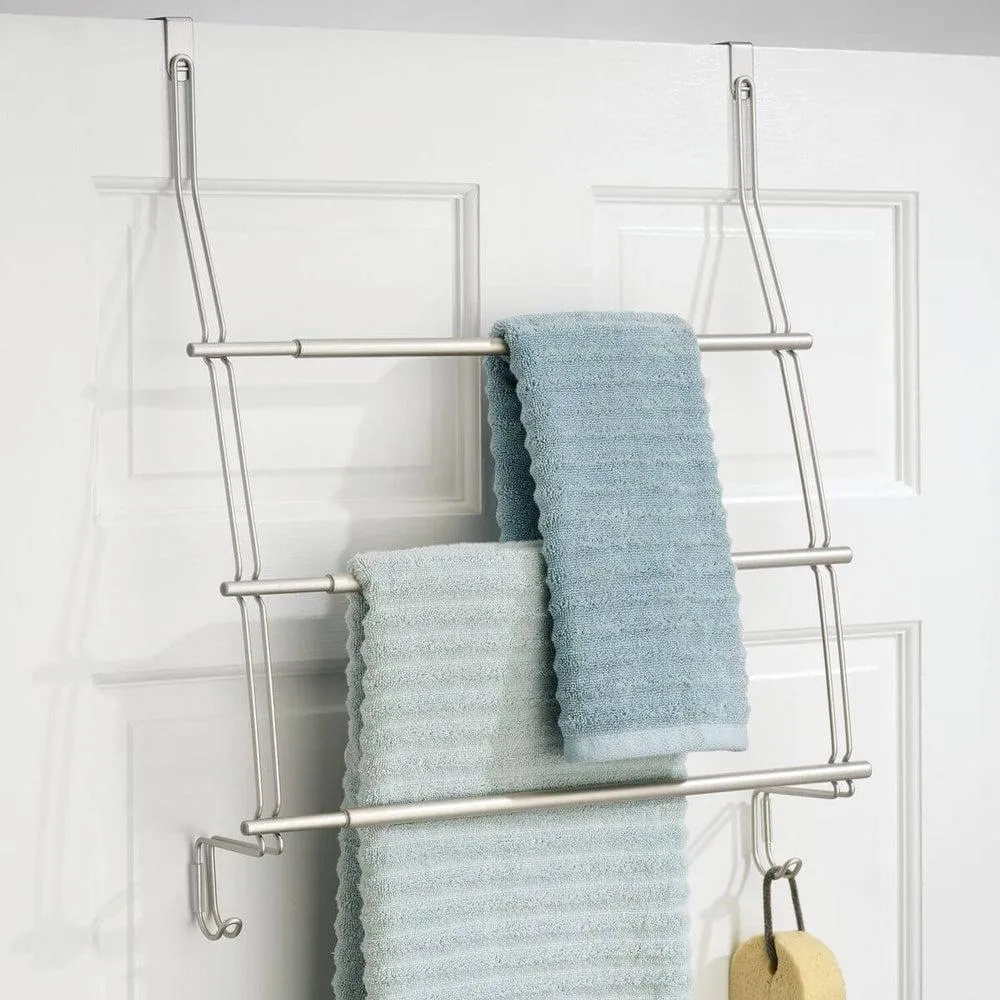 iDesign Neo 3 Rail Expandable Over Door Towel Rack