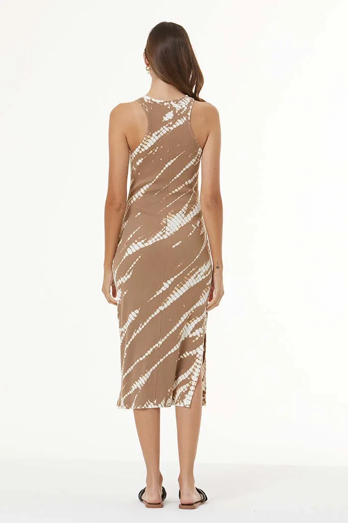 Iggy Rib Midi Dress // Shiitake Desert Wash