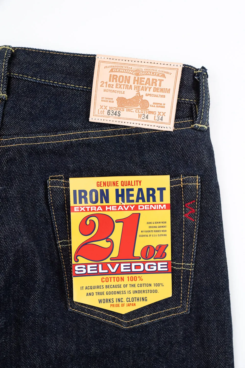 IH-634S-21 - 21oz Selvedge Denim Straight Cut Jeans - Indigo