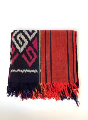 IKAT BLANKET - BURNT ORANGE