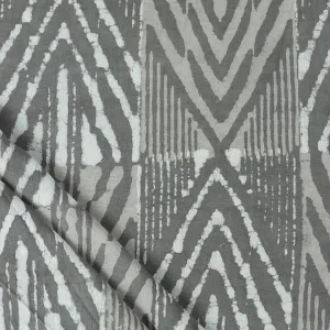 Ikat Hand Block Printed Voile Pure Cotton Fabric