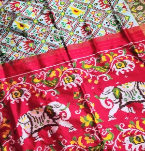 IKAT PATOLA SILK SAREE - GAJJA