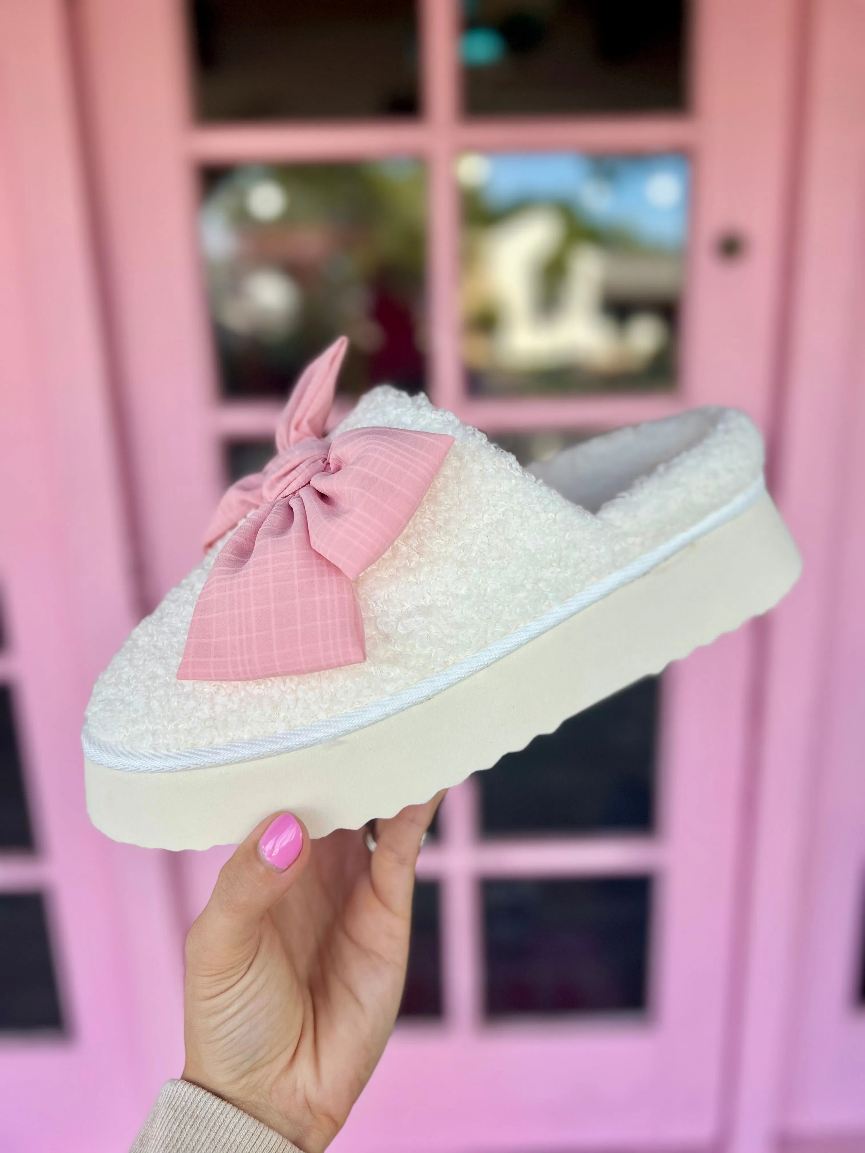 Imani Bow Slippers - Blush [MIA]