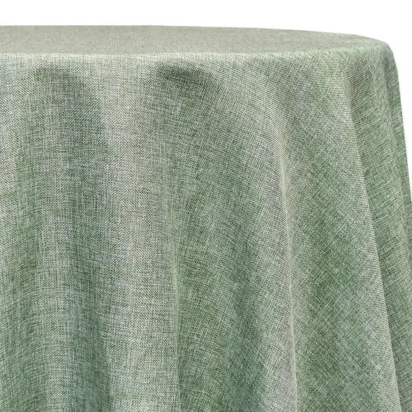 Imitation Burlap Table Linen in Sage