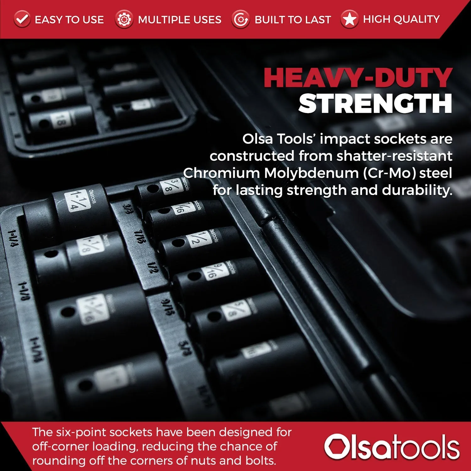 Impact Socket Set with a Magnetic Organizer