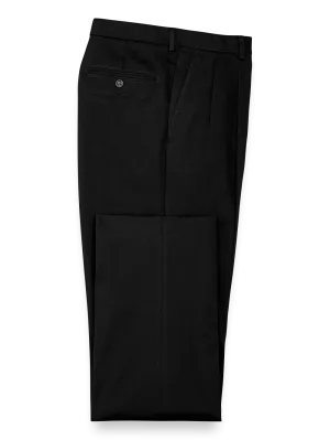 Impeccable Cotton Chino Pleated Pants - Black