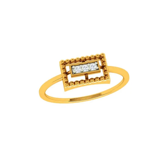 Impeccably Designed Diamond Studded Elegant & Intricate 14KT Gold Ring