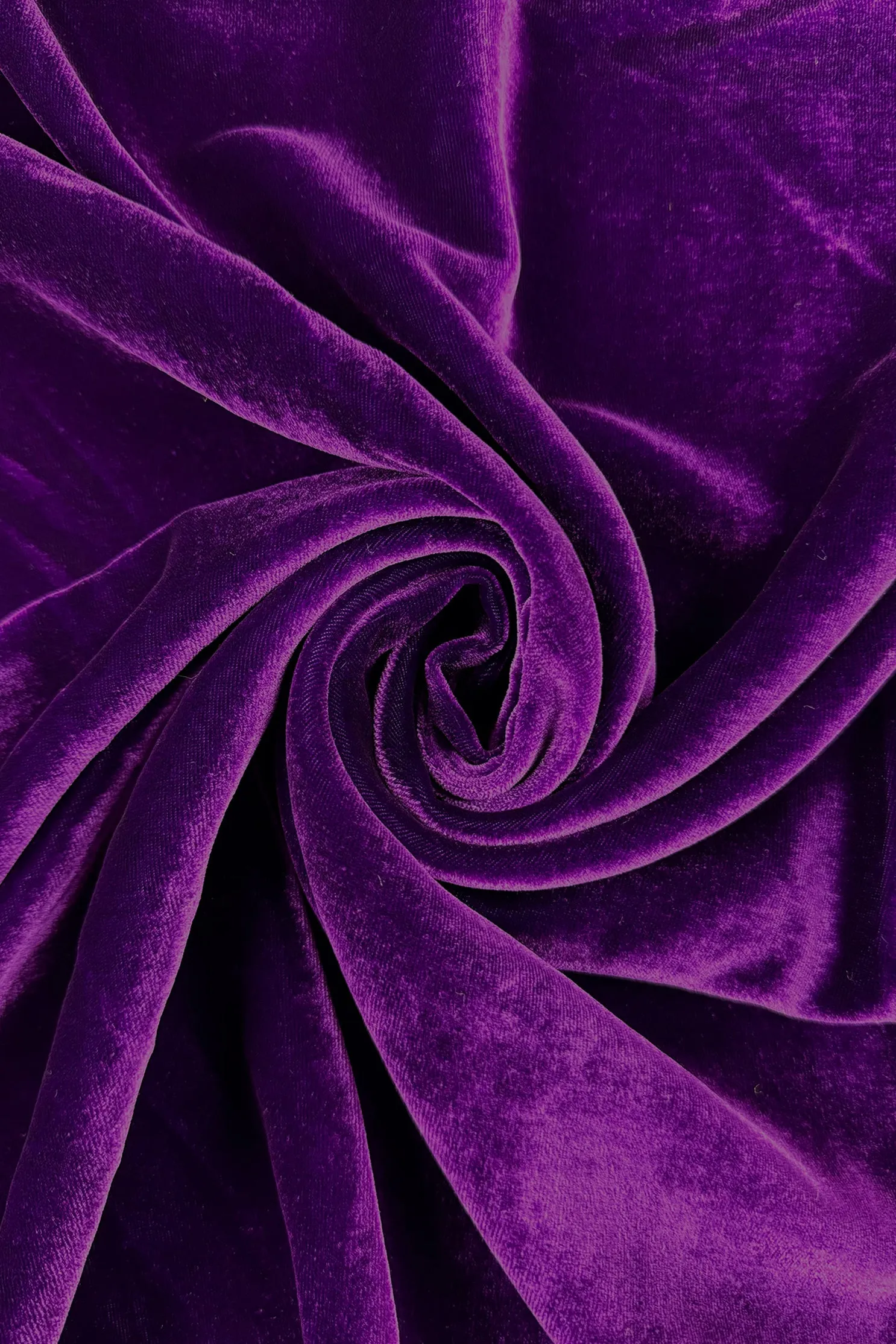 Imperial Purple Silk Rayon Velvet Fabric