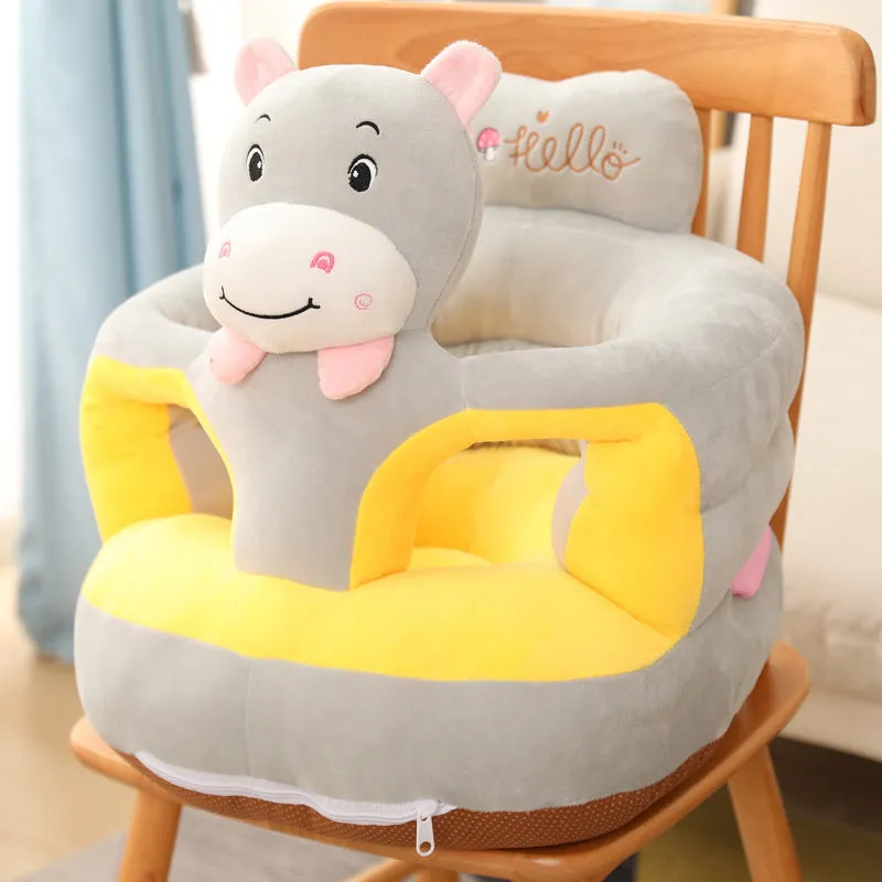 Importikaah Cute Anti-Rollover Baby Sitting Sofa Plush Toy: Learn-to-Sit Cartoon Companion