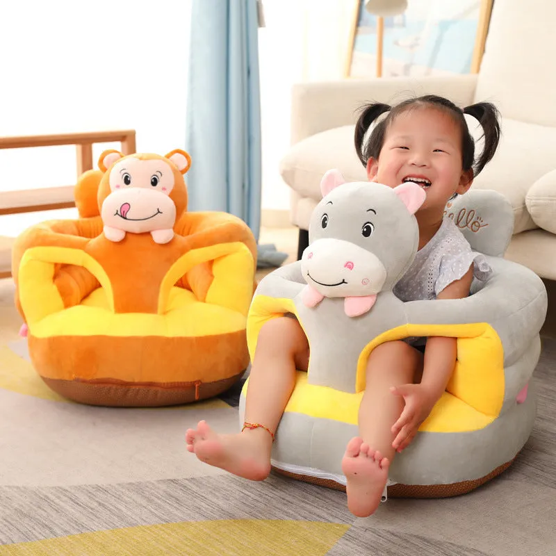 Importikaah Cute Anti-Rollover Baby Sitting Sofa Plush Toy: Learn-to-Sit Cartoon Companion