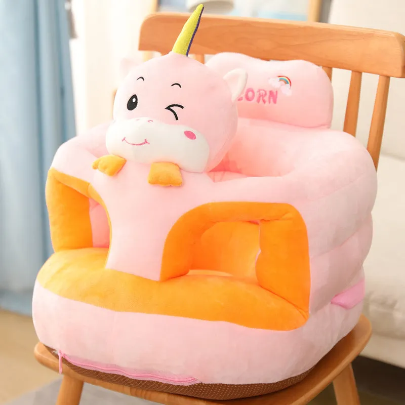 Importikaah Cute Anti-Rollover Baby Sitting Sofa Plush Toy: Learn-to-Sit Cartoon Companion