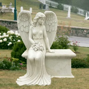 In Stock Garden Memorial Angel Statue - A Peaceful Tribute of Remembrance FM-055