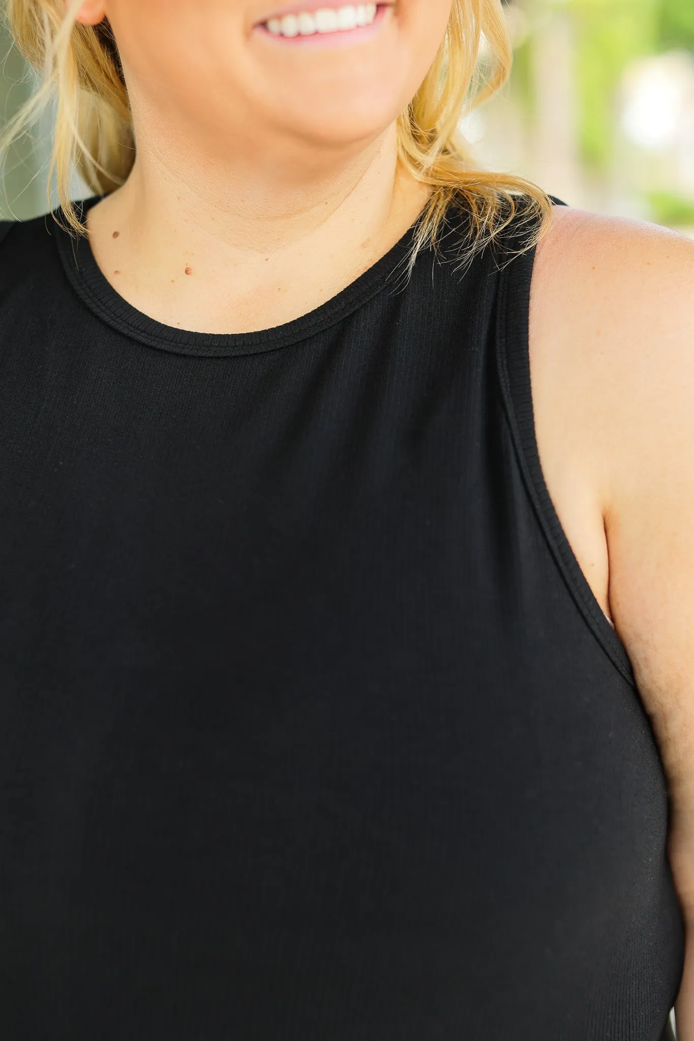 IN STOCK Tara Ribbed Tank - Black | Women's Tank Top