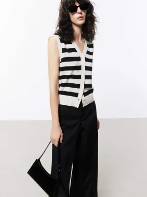 Include Linen Striped Vest