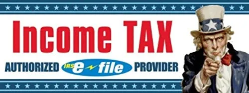 Income Tax (Uncle Sam) Vinyl Banner Sign