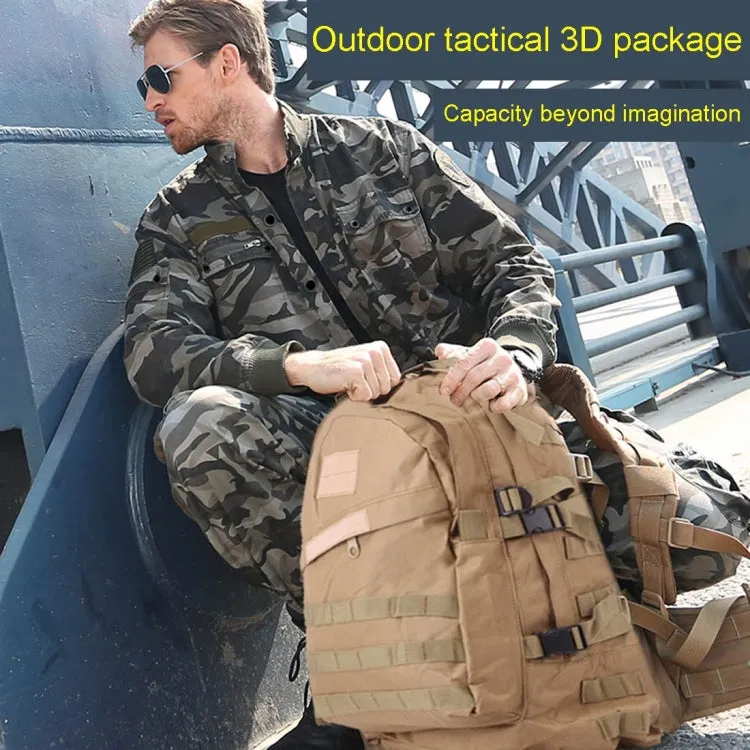 INDEPMAN DL-B001 Fashion Camouflage Style Men Oxford Cloth Backpack Shoulders Bag 40L Outdoors Hiking Camping Travelling Bag 3D  Package with Expanded MOLLE & Magic Sticker & Adjustable Shoulder Strap, Size: 51 x 42 x 22 cm(Black)