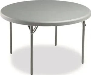 Indestructable Too 1200 Series Resin Folding Table 48 Dia X 29H Charcoal