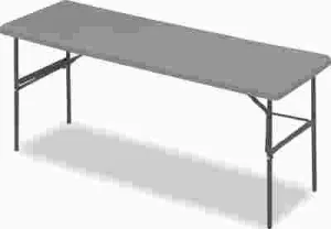 Indestructable Too 1200 Series Resin Folding Table 72W X 24D X 29H Charcoal