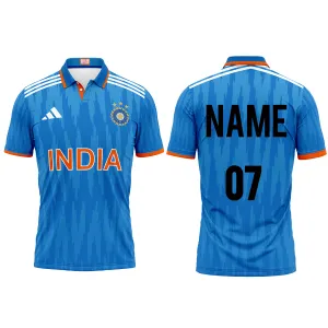 India Cricket ODI Jersey With Name and Number Printed.