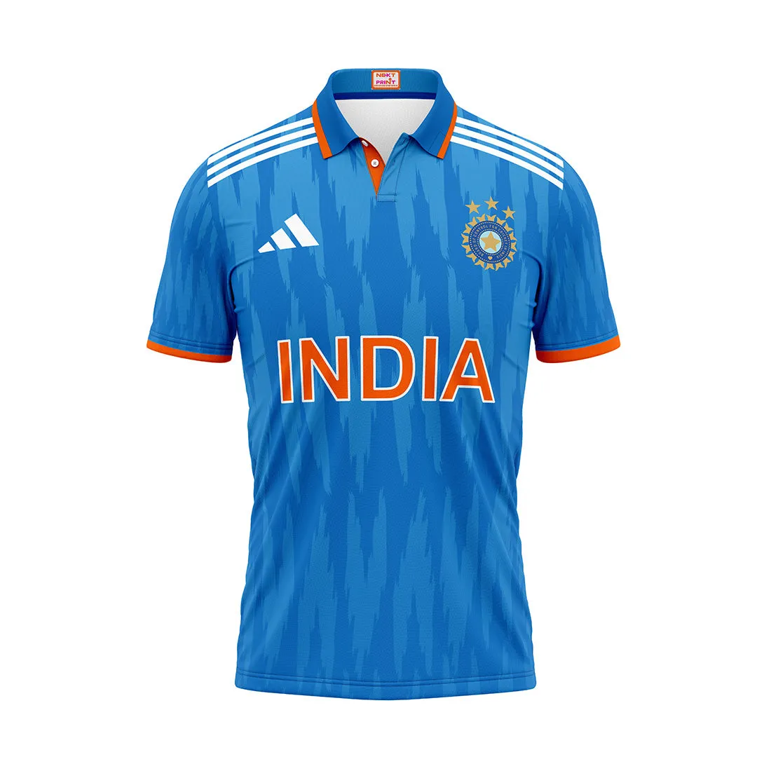 India Cricket ODI Jersey With Name and Number Printed.