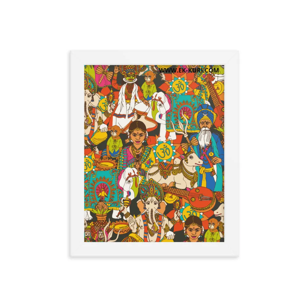 INDIAN CULTURE - Framed poster