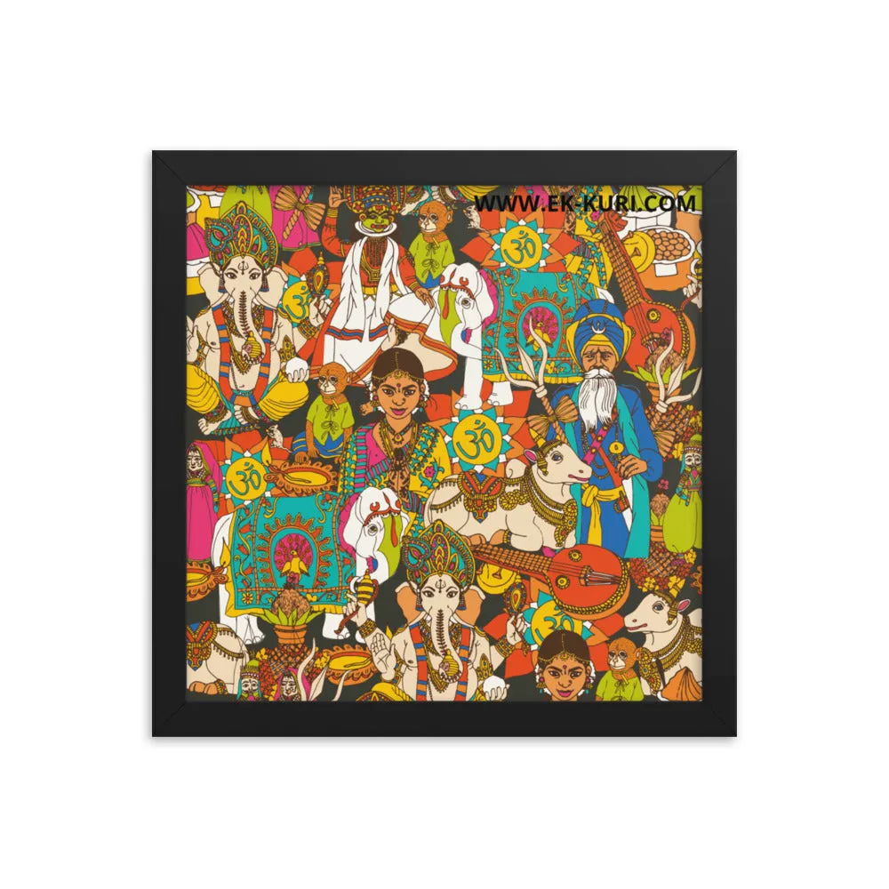 INDIAN CULTURE - Framed poster