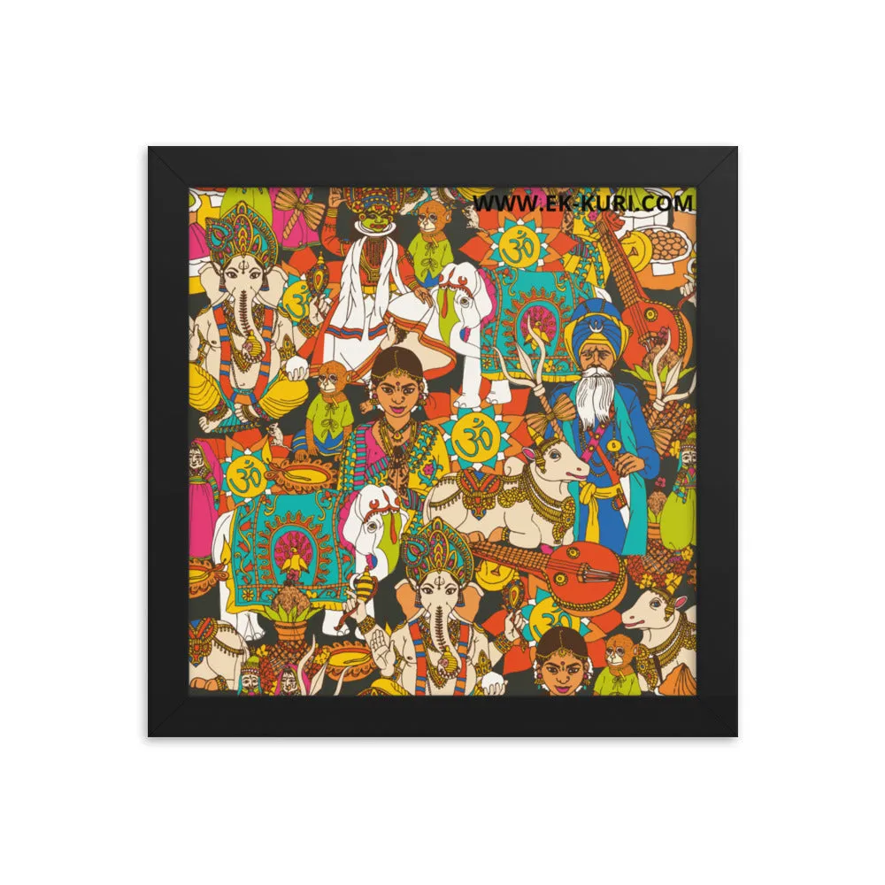 INDIAN CULTURE - Framed poster