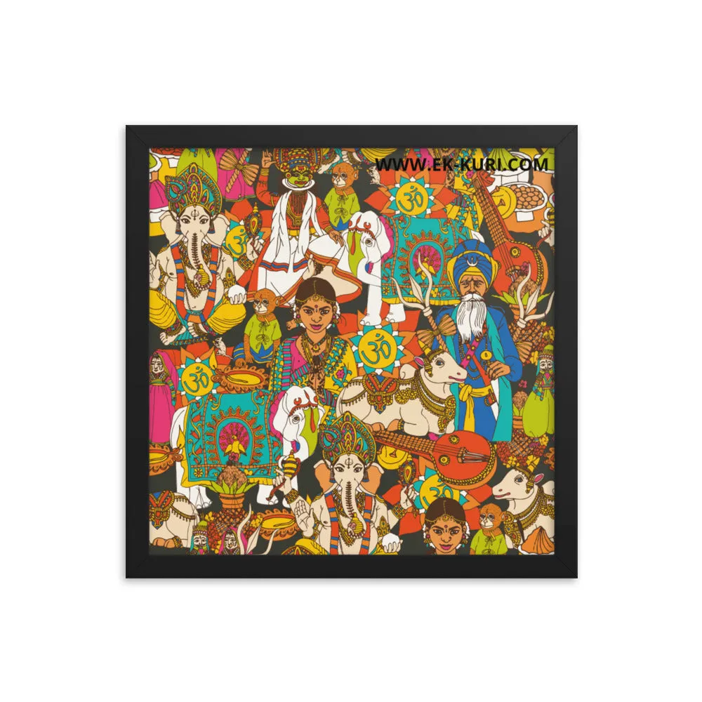 INDIAN CULTURE - Framed poster