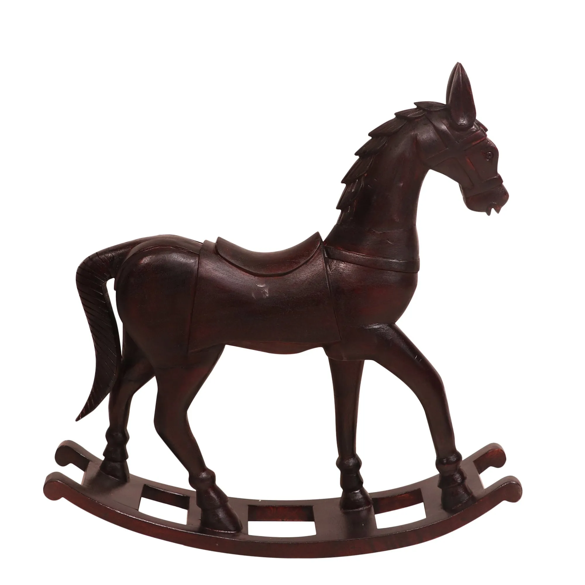 Indian Solid wood carved showpiece horse