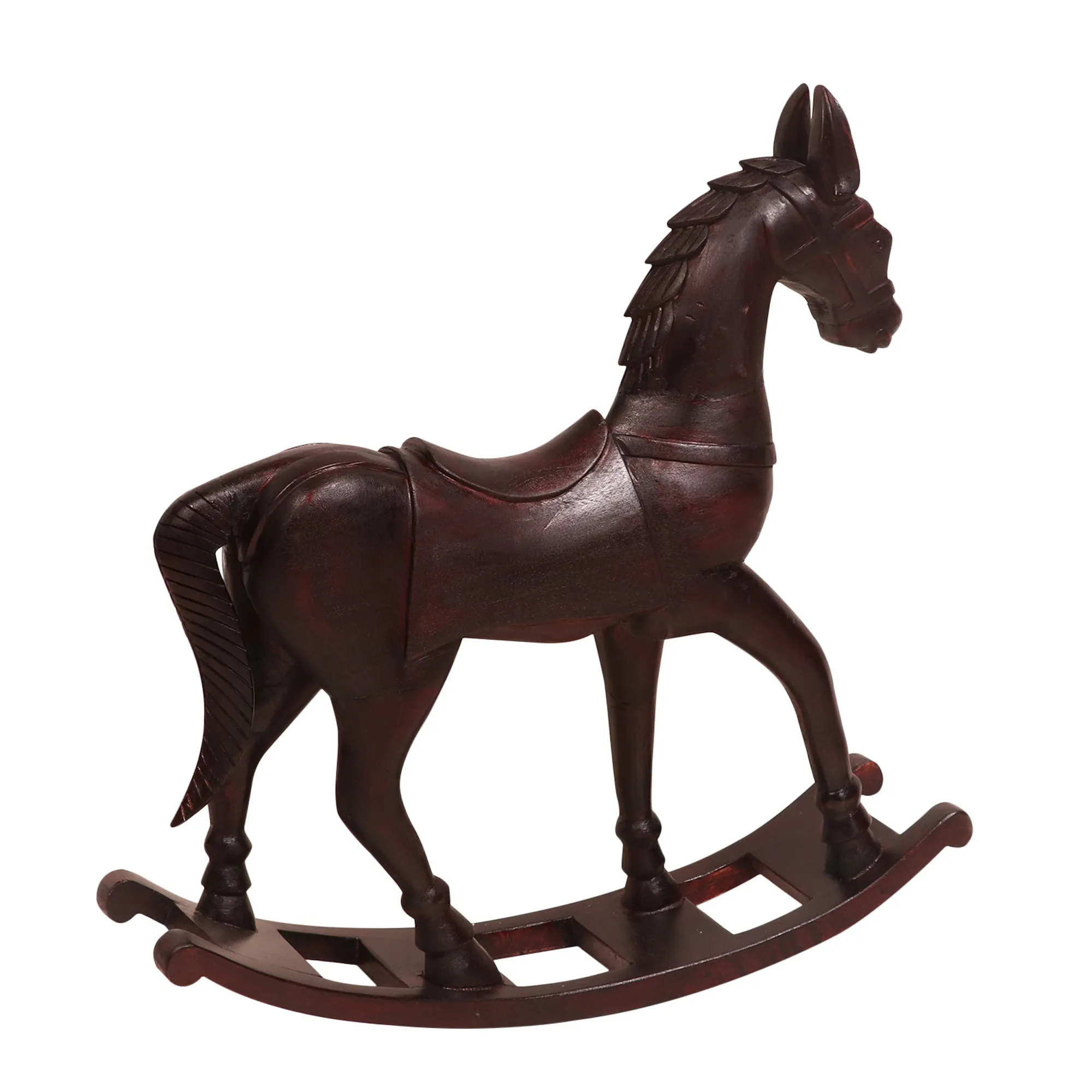 Indian Solid wood carved showpiece horse