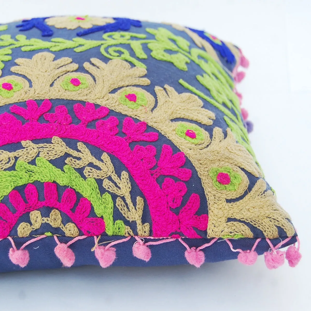 Indian Suzani Cushion Covers Embroidered Pillow Cases - CraftJaipur