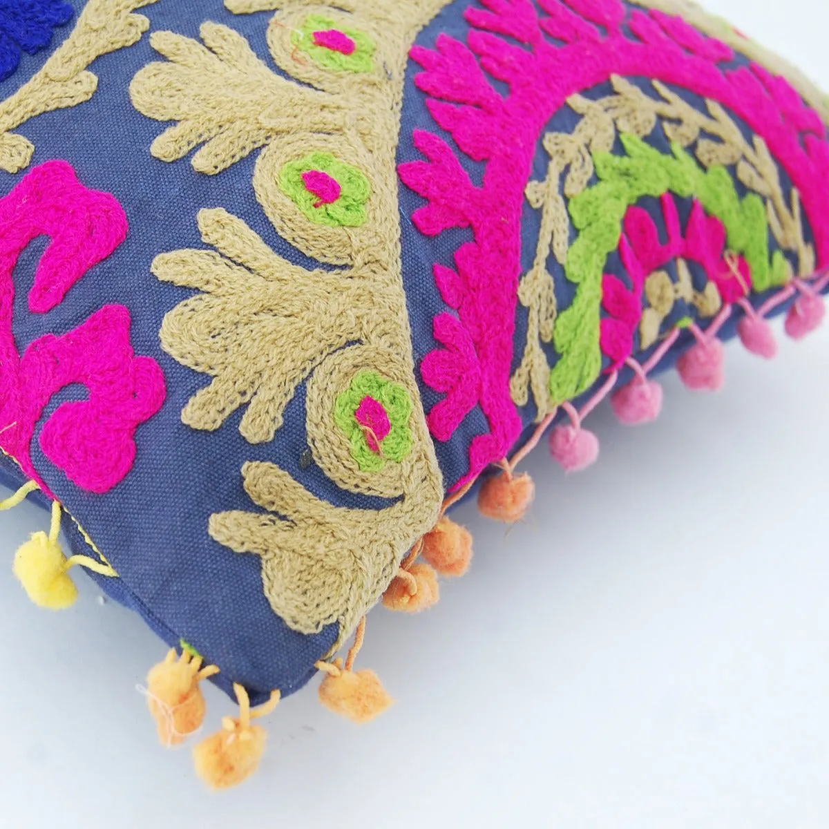 Indian Suzani Cushion Covers Embroidered Pillow Cases - CraftJaipur