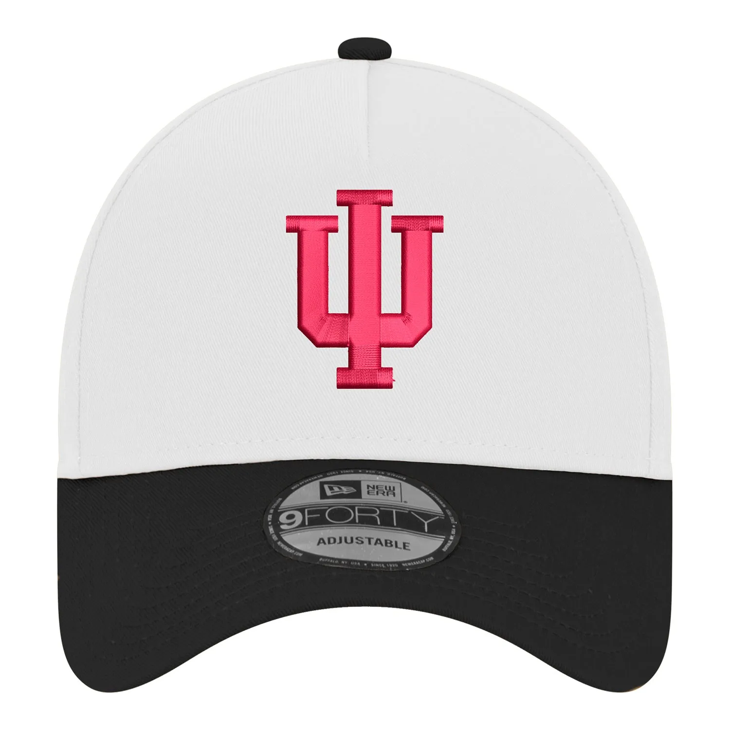 Indiana Hoosiers Primary Logo A-Frame Chrome White Adjustable Hat