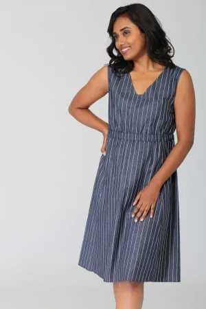 Indie A Line Dress in Indigo