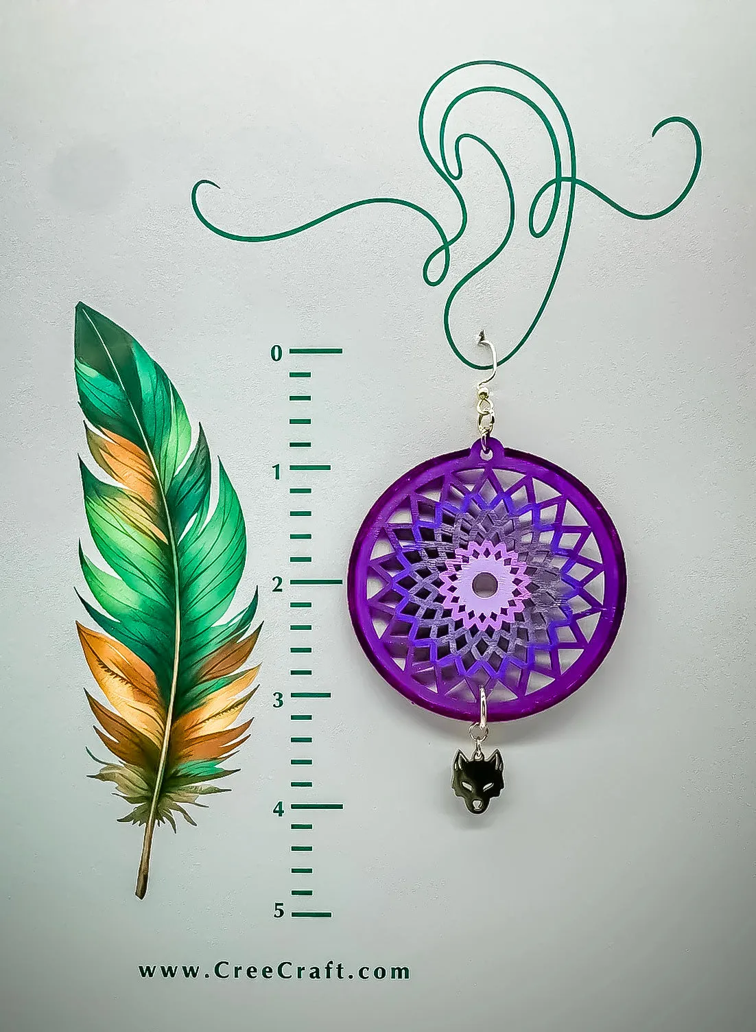 Indigenous Handmade Earrings - Dreamcatcher