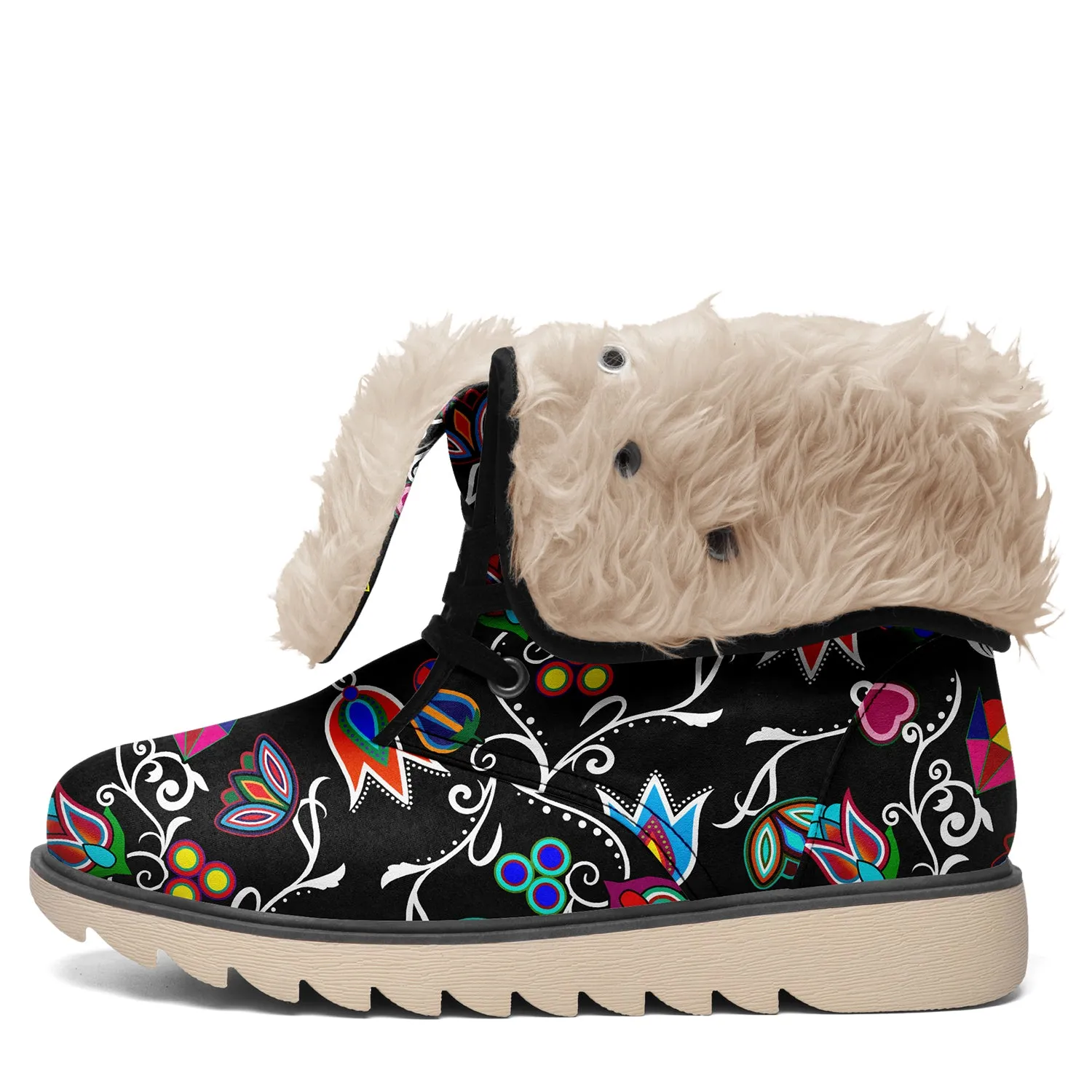 Indigenous Paisley Black Polar Winter Boots