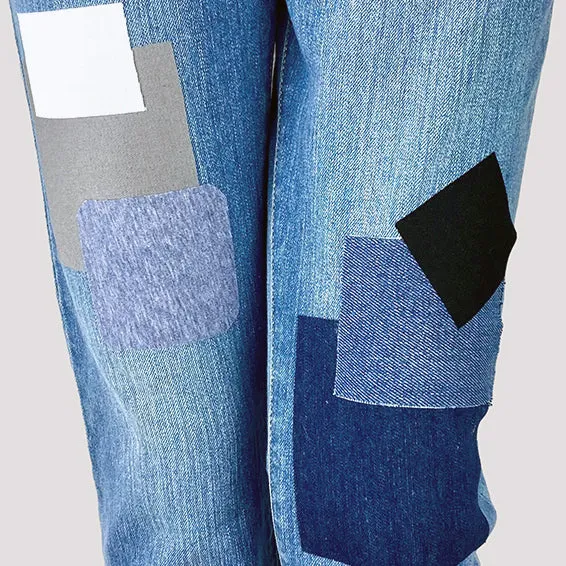 Indigo Denim 8x6 Fashion Patch & Repair Kit  (Stretch)