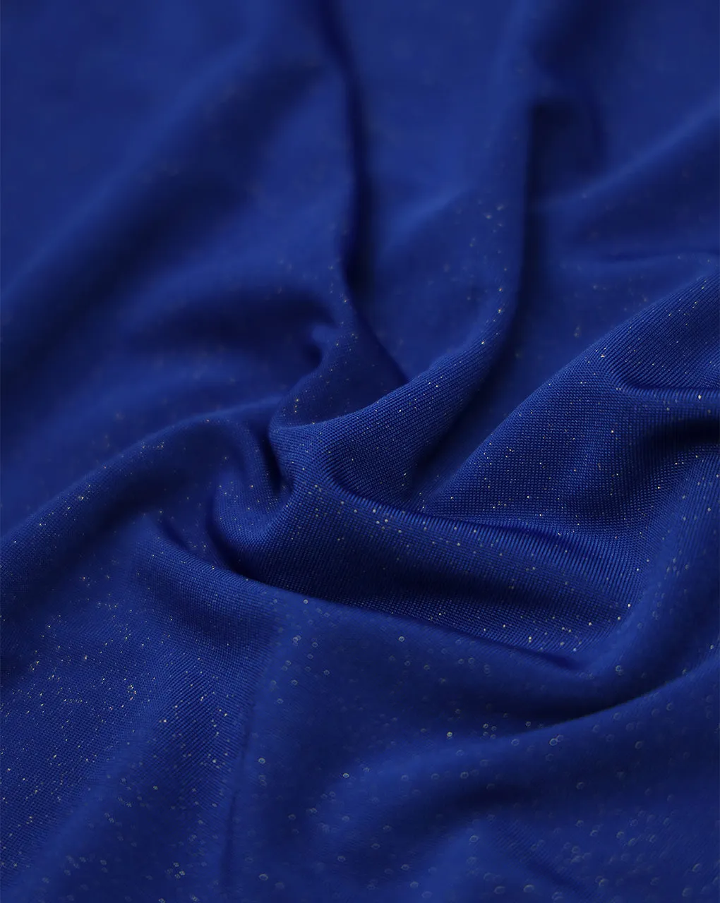 INDIGO POLYESTER KNITTED FOIL FABRIC