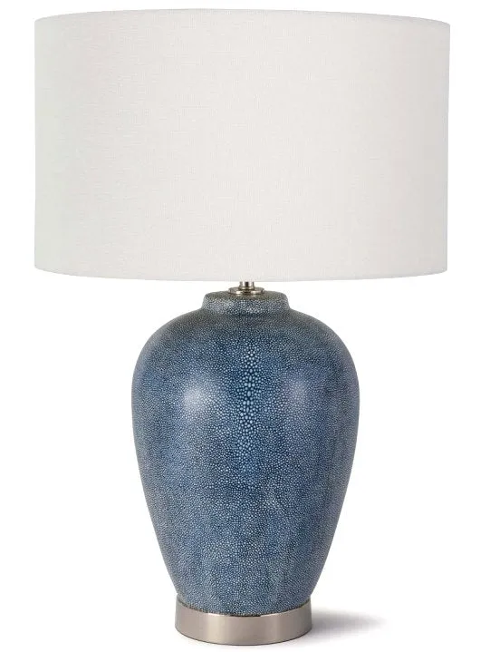 Indigo Shagreen Table Lamp